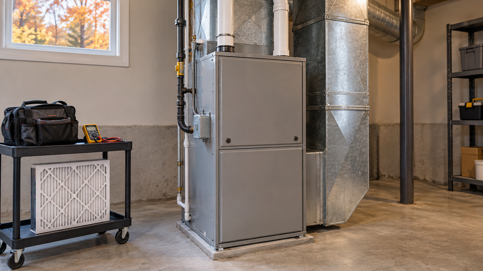 furnace in basement